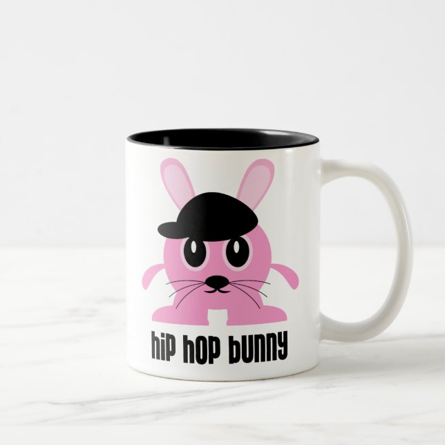 Café Em Dois Tons Caneca do coelho de Hip Hop (Direita)