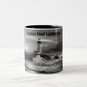Café Em Dois Tons Caneca do coletor, farol Oregon de Yaquina
