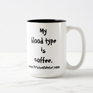 Café Em Dois Tons Caneca do comensal da mamã - tipo de sangue