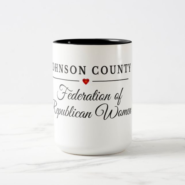 Café Em Dois Tons Caneca do Condado de Johnson FRW (Centro)