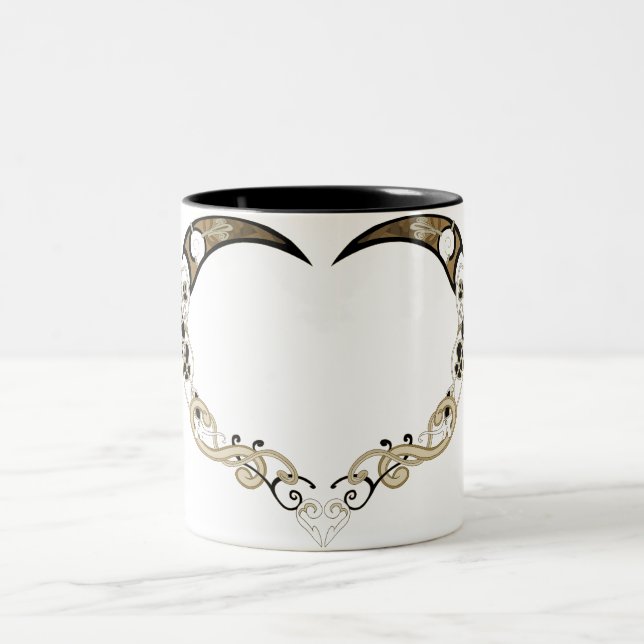 Café Em Dois Tons Caneca do coração de Viking (Centro)