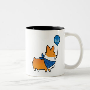 Café Em Dois Tons Caneca do Corgi de Hannukah