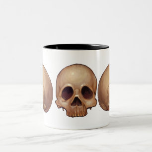 Café Em Dois Tons Caneca do crânio de Mori da lembrança