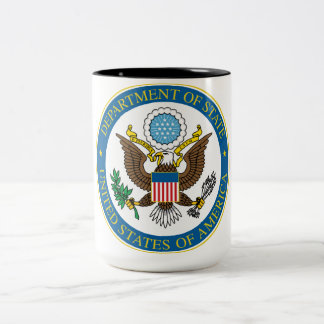 Café Em Dois Tons Caneca do departamento de estado 15oz
