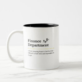 Café Em Dois Tons Caneca do Departamento de Finanças