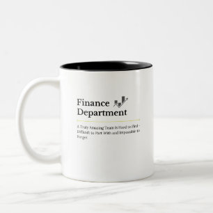 Café Em Dois Tons Caneca do Departamento de Finanças