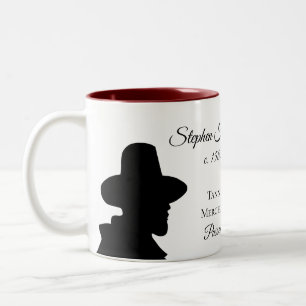 Café Em Dois Tons Caneca do descendente de Stephen Hopkins Mayflower