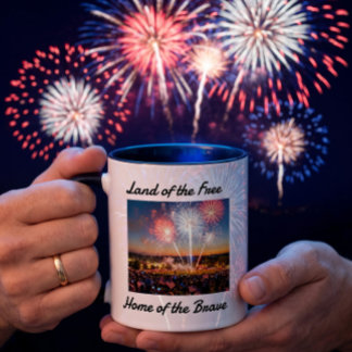 Café Em Dois Tons Caneca do Dia 4 de Julho | Presente do 250º Aniver