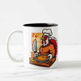 Café Em Dois Tons Caneca do Dia de Ação de Graças do Peru da Nana