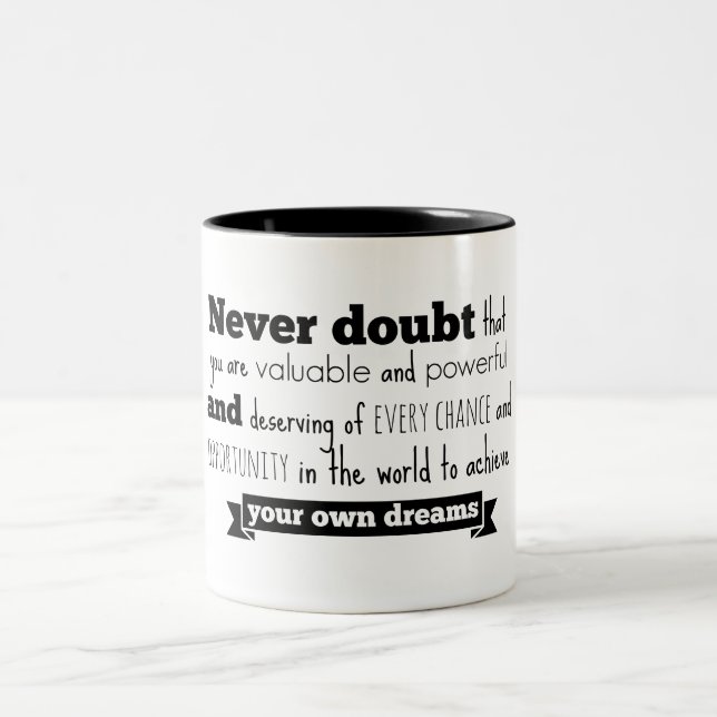 Café Em Dois Tons Caneca do discurso de Hillary Clinton (Centro)