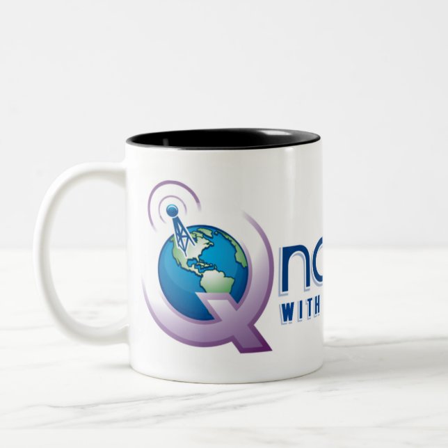 Café Em Dois Tons Caneca do Dois-Tom de QNation.FM (Esquerda)
