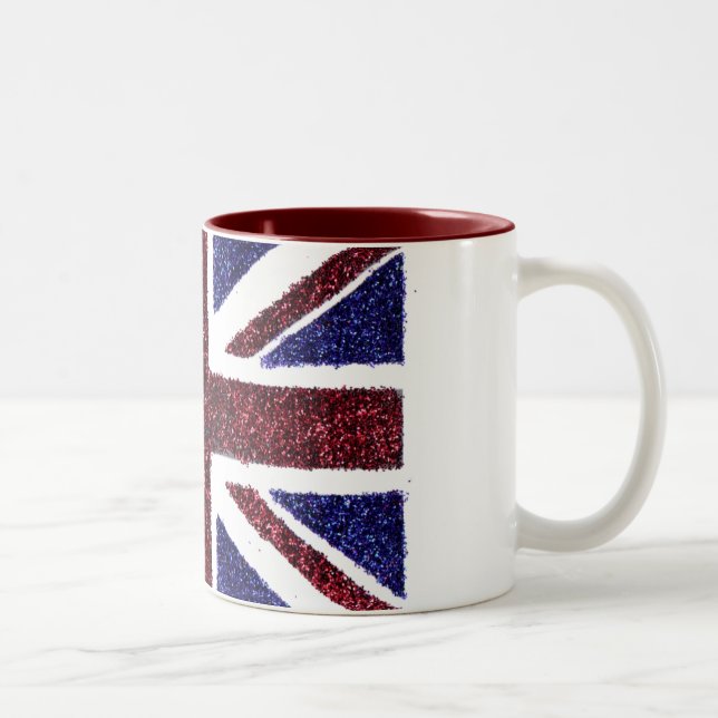Café Em Dois Tons Caneca do dois-tom do jaque de união (Direita)