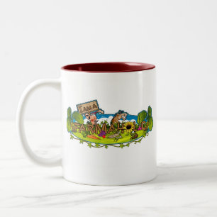 Café Em Dois Tons Caneca do Dois-Tom do logotipo de Farmaholic (2