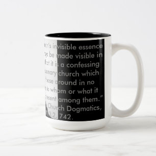 Café Em Dois Tons Caneca do ecclesiology de Karl Barth