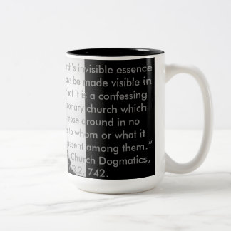 Café Em Dois Tons Caneca do ecclesiology de Karl Barth