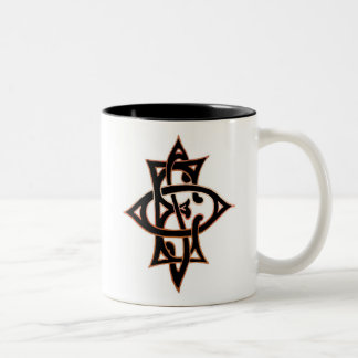 Café Em Dois Tons Caneca do emblema de OES (cobre & preto)