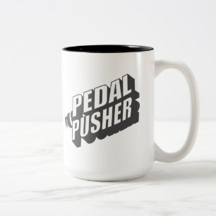 Café Em Dois Tons Caneca do empurrador de pedal