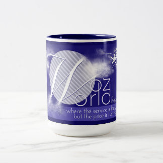 Café Em Dois Tons Caneca do esqui do mundo de Woz