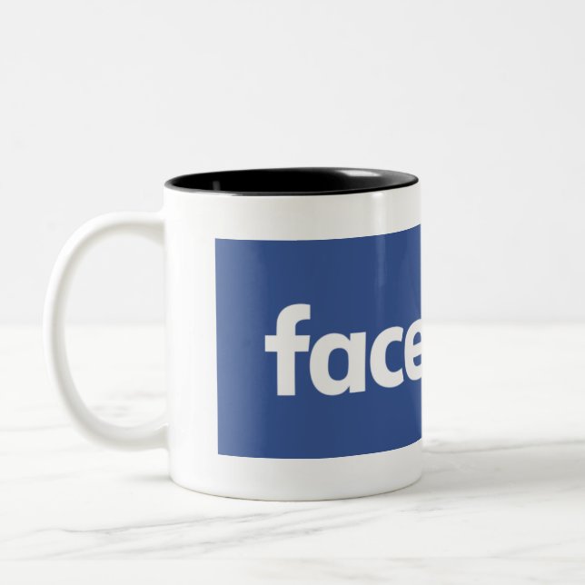Café Em Dois Tons Caneca do facebook de alta qualidade (Esquerda)