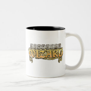 Café Em Dois Tons Caneca do feiticeiro de computador 2008