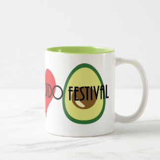 Café Em Dois Tons Caneca do festival do abacate de Florida