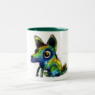 Café Em Dois Tons Caneca do filhote de cachorro