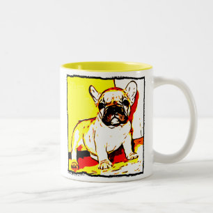 Café Em Dois Tons Caneca do filhote de cachorro do buldogue francês