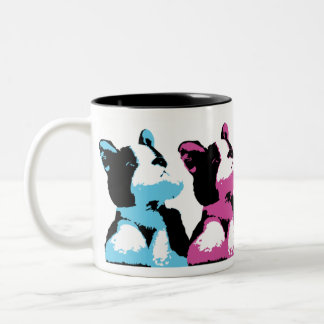 Café Em Dois Tons Caneca do filhote de cachorro do pop art