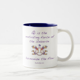 Café Em Dois Tons Caneca do fluxo de Qi