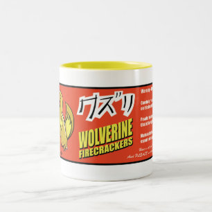Café Em Dois Tons Caneca do foguete de Kuzuri (Wolverine)