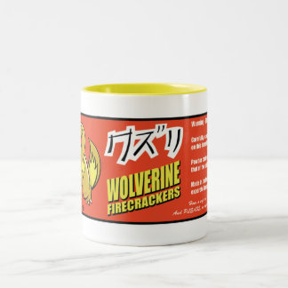 Café Em Dois Tons Caneca do foguete de Kuzuri (Wolverine)
