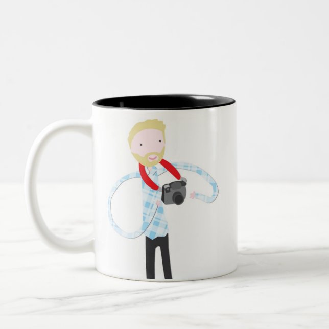 Café Em Dois Tons Caneca do fotógrafo pela lixívia de Alex (Esquerda)