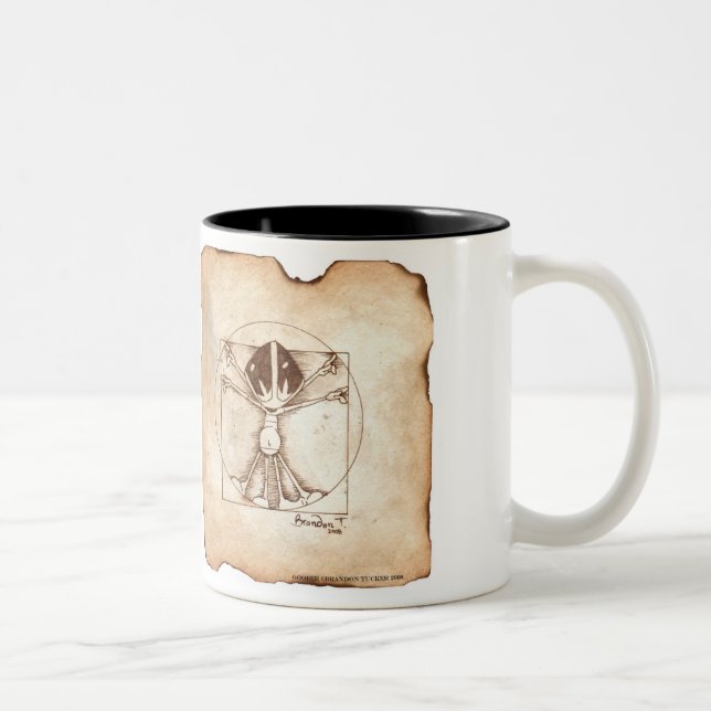 Café Em Dois Tons Caneca do Goober de Vitruvian (Direita)