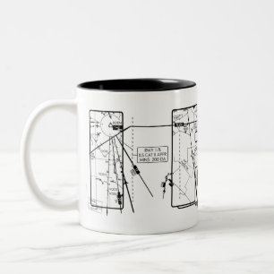 Café Em Dois Tons Caneca do Gráfico de Aviação IFR