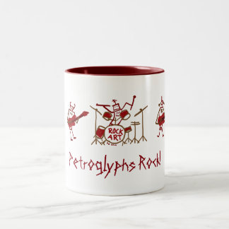 Café Em Dois Tons Caneca do grupo de rock de Petroglyhs