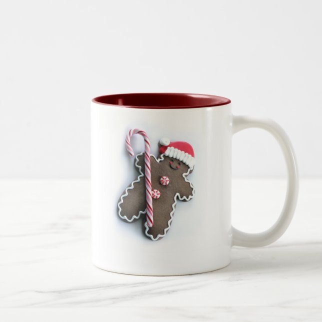 Café Em Dois Tons Caneca do homem de pão-de-espécie (Direita)