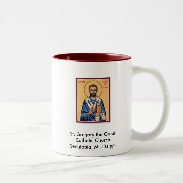 Café Em Dois Tons Caneca do ícone de St Gregory (Direita)