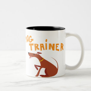Café Em Dois Tons Caneca do instrutor de cão