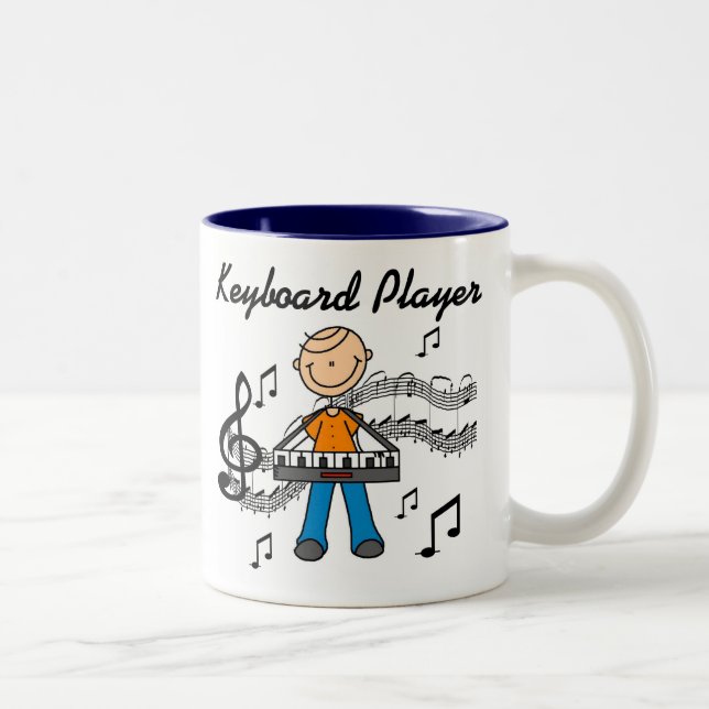 Café Em Dois Tons Caneca do jogador de teclado (Direita)