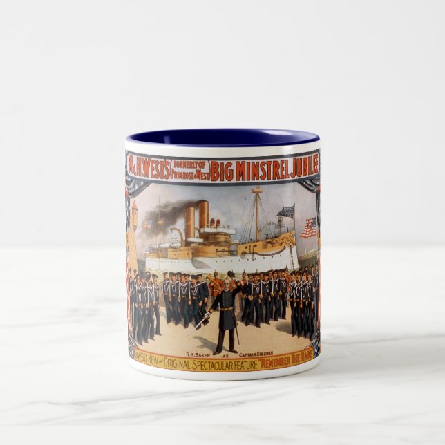 Café Em Dois Tons Caneca do jubileu do Minstrel de Maine (Centro)