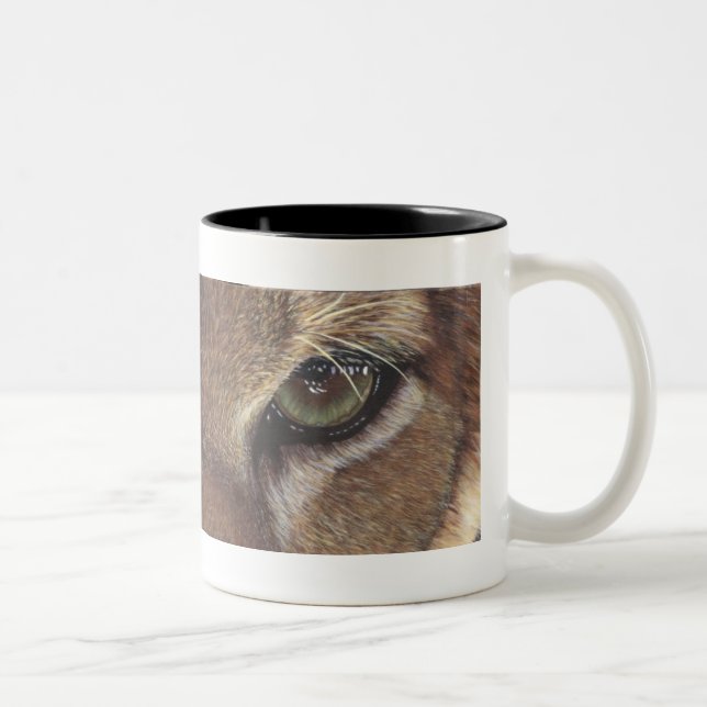 Café Em Dois Tons Caneca do leão de montanha do puma (Direita)