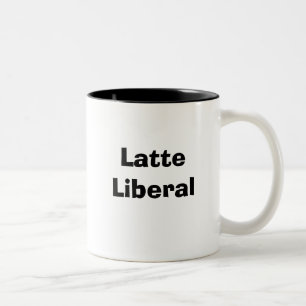 Café Em Dois Tons Caneca do liberal de Latte