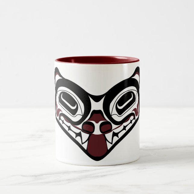 Café Em Dois Tons Caneca do lobo 15oz de DNW (Centro)