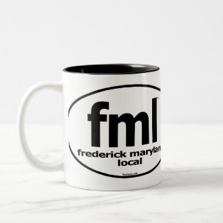 Café Em Dois Tons Caneca do Local de FML Frederick Maryland