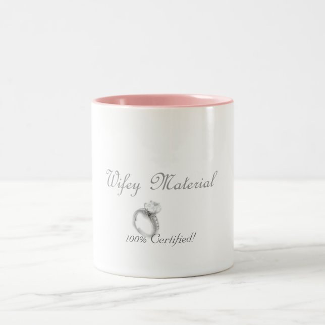 Café Em Dois Tons Caneca do material de Wifey (Centro)