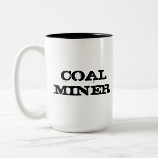Café Em Dois Tons Caneca do mineiro de carvão