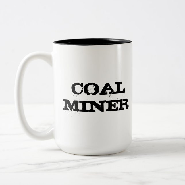 Café Em Dois Tons Caneca do mineiro de carvão (Esquerda)