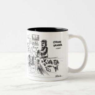 Café Em Dois Tons Caneca do MOEDOR de ÓRGÃO