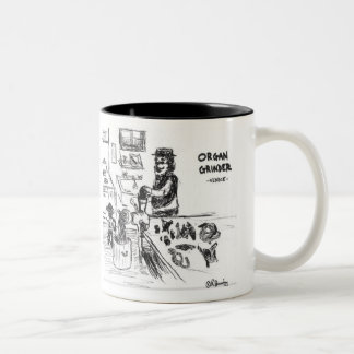 Café Em Dois Tons Caneca do MOEDOR de ÓRGÃO