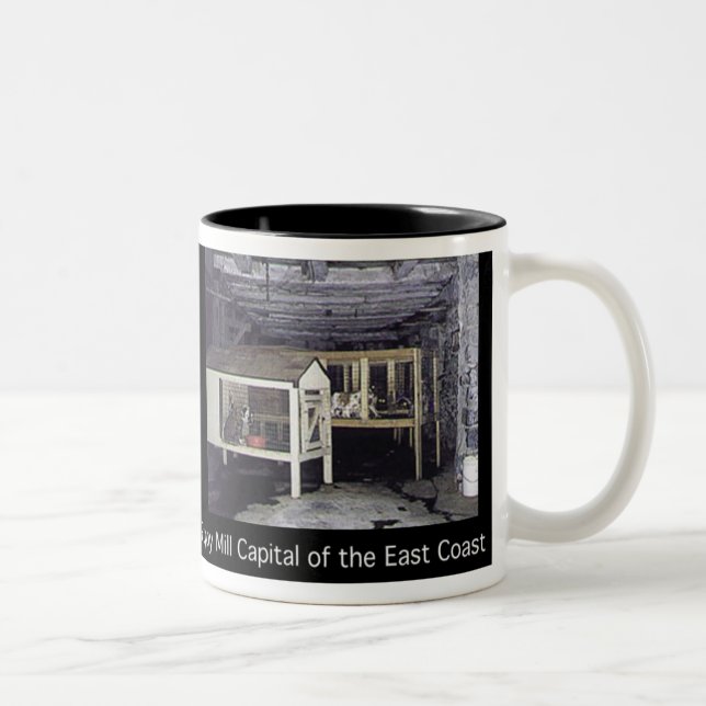 Café Em Dois Tons Caneca do moinho do filhote de cachorro (Direita)